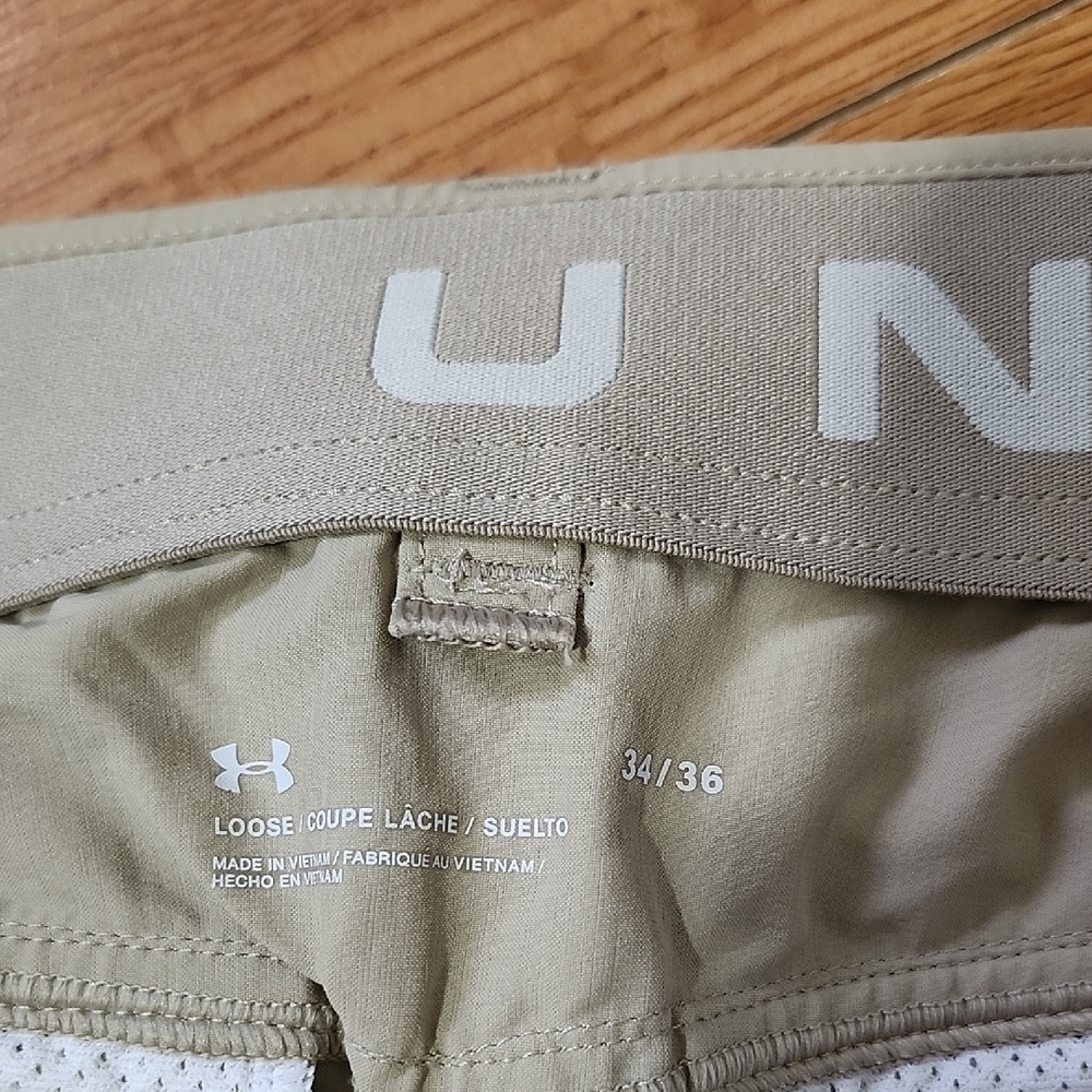 Under Armour Men's Light Khaki Cargo Pants - Picture 2 of 5
